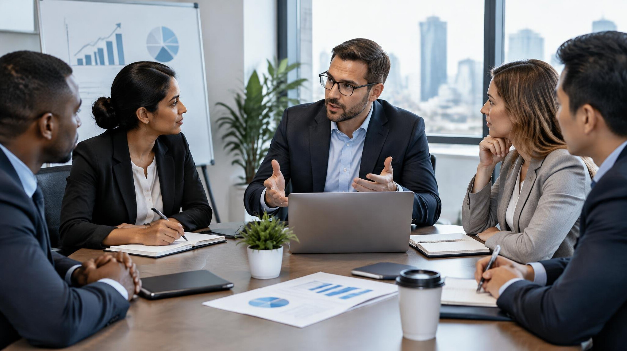 business team meeting in office